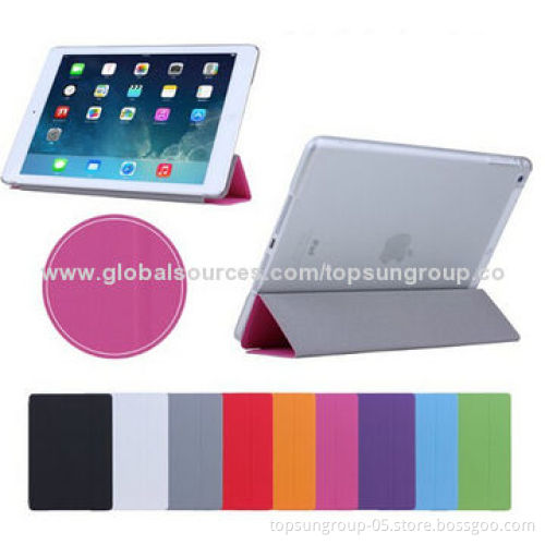 PU Leather Case for iPad Air, Voltage Technology Tri-fold, OEM and ODM Orders Welcomed